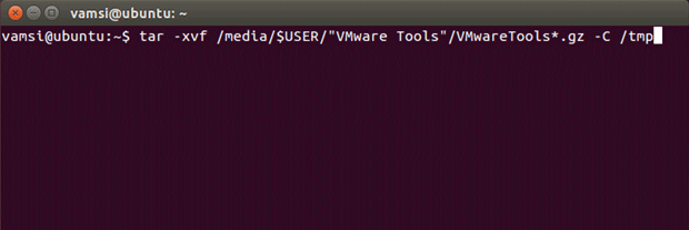install-vmware-tools-extract-command