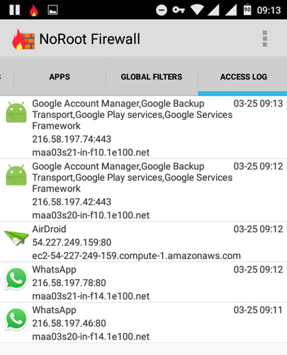 android-app-noroot-firewall-access-log
