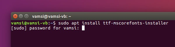 install-microsoft-fonts-ubuntu-ms-fonts-command