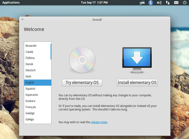 Os install. Elementary os установка. Elementary os Luna 0.2 32. VMWARE Elementary os.