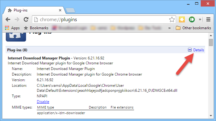 Chrome plugins не открывается