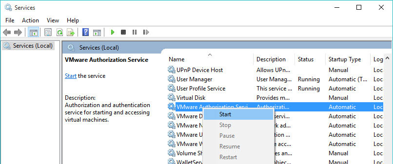vmware-authorization-service-not-running-select-start