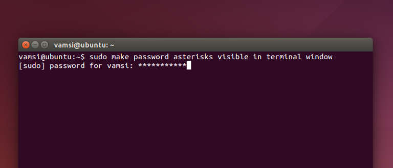 How to Make Password Asterisks Visible in Linux Terminal Window