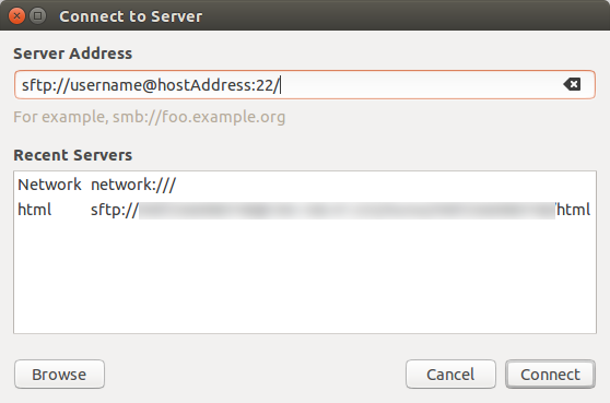 ubuntu-remote-folder-server-address