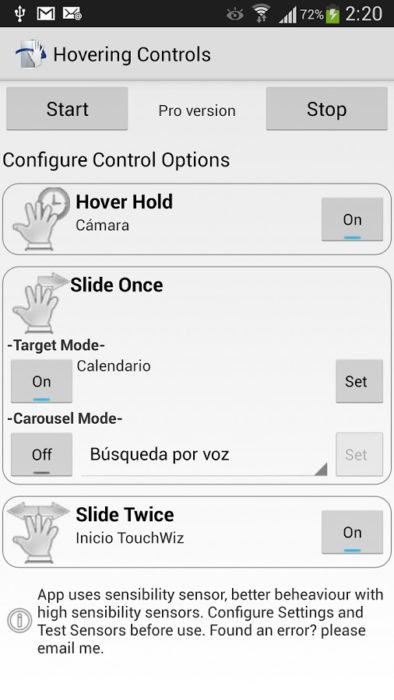 enable gesture control android hovering-controls