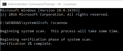 fix SYSTEM_SERVICE_EXCEPTION error Windows 10 run sfc command