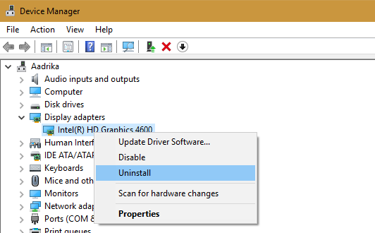 fix SYSTEM_SERVICE_EXCEPTION error Windows 10 uninstall driver