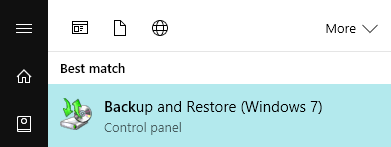 windows system repair select back and restore