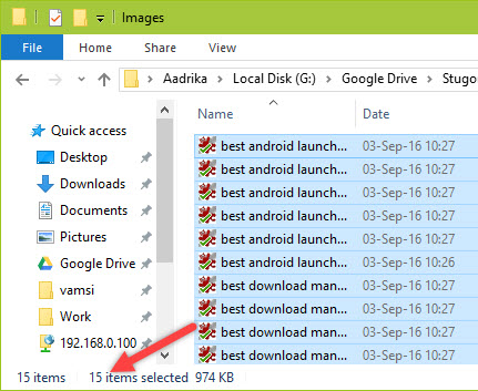 see file count in google drive file count in file explorer