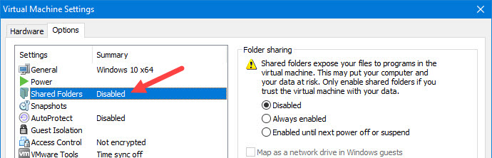 shared-folders-vmware-select-shared-folders-option
