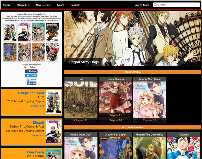 Best manga website - MangaFreak.net