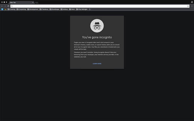 Dark themes for Google Chrome - Chrome Midnight