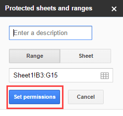 Google Spreadsheets Tips - Protect Range