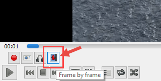 VLC frame by frame - Click "Next Frame" icon