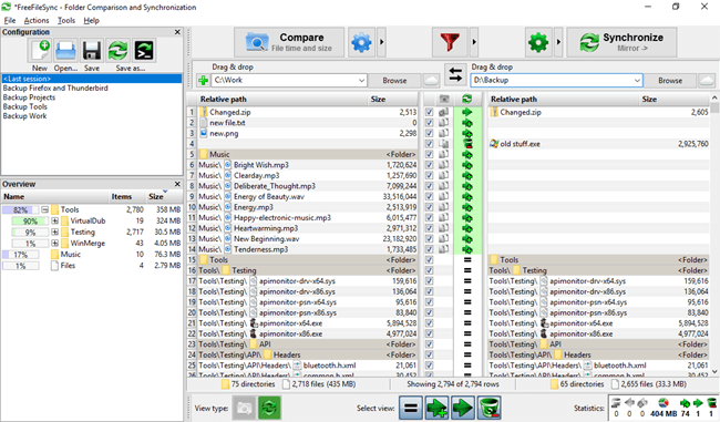 free folder sync software - freefilesync